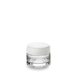 Glass jar 30 ml GCMI 48/400 with white lid