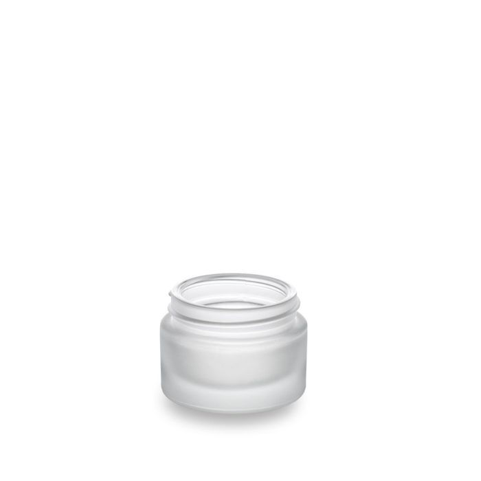 Frosted glass jar in 30 ml GCMI 58/400