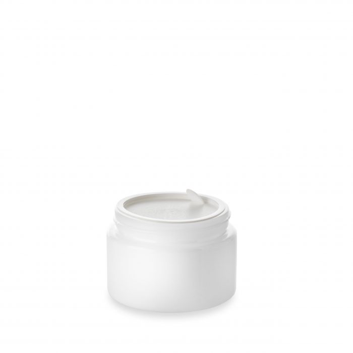 Cosmetic Opale glass jar 50 ml with its protection seal