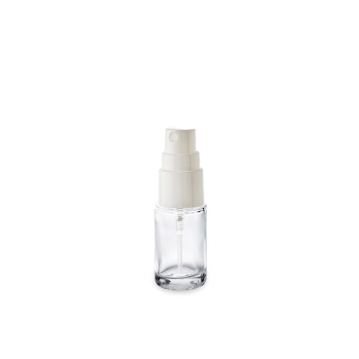 White spray pump in pp with 15 ml bottle ring GCMI 18/415