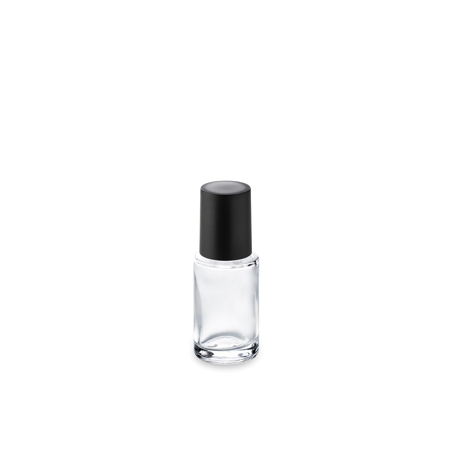19.1_fla-aur15_bou-thh18_-_flacon_verre_15_ml_Aurore_et_bouchon_Thermodur_ha Sample or small format, the 15 ml bottle and its high black thermoset cap