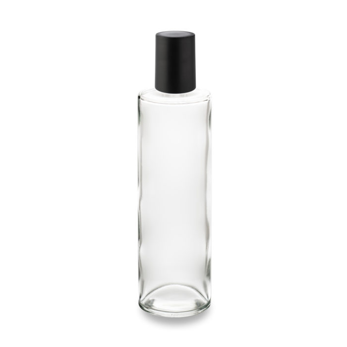 100 ml bottle with GCMI 18/415 glass ring and black top cap