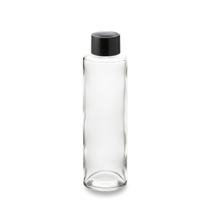 100 ml bottle with GCMI 18/415 glass ring and black cap