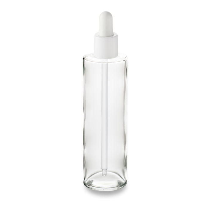 White dropper to dispense your creams with the 100 ml Orion bottle from Embalforme ring GCMI 18/415