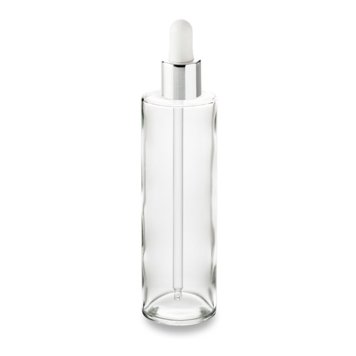 White dropper with silver neck with Orion bottle 100 ml ring GCMI 18/415