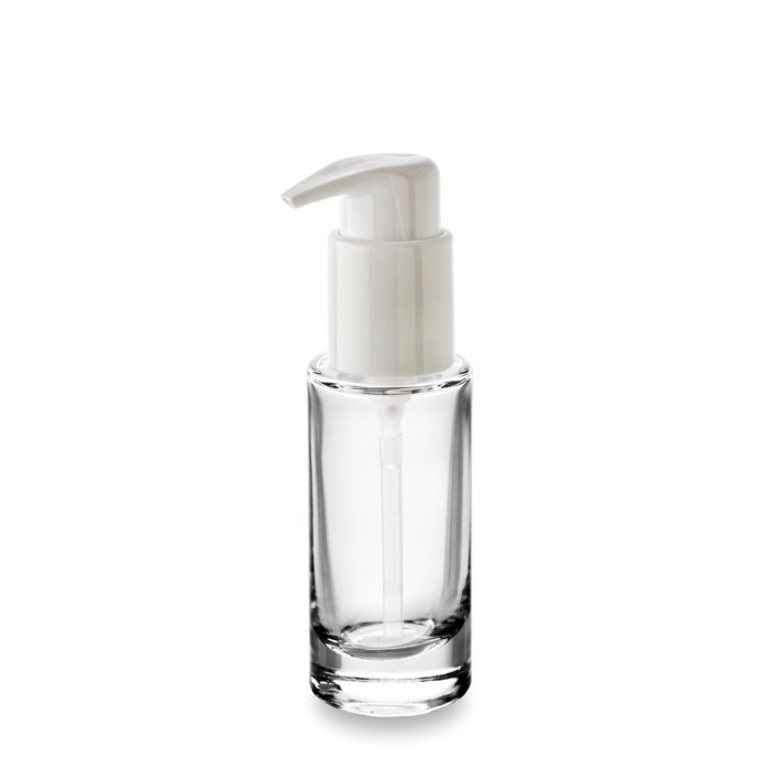 Cream pump with long spout and 30 ml bottle