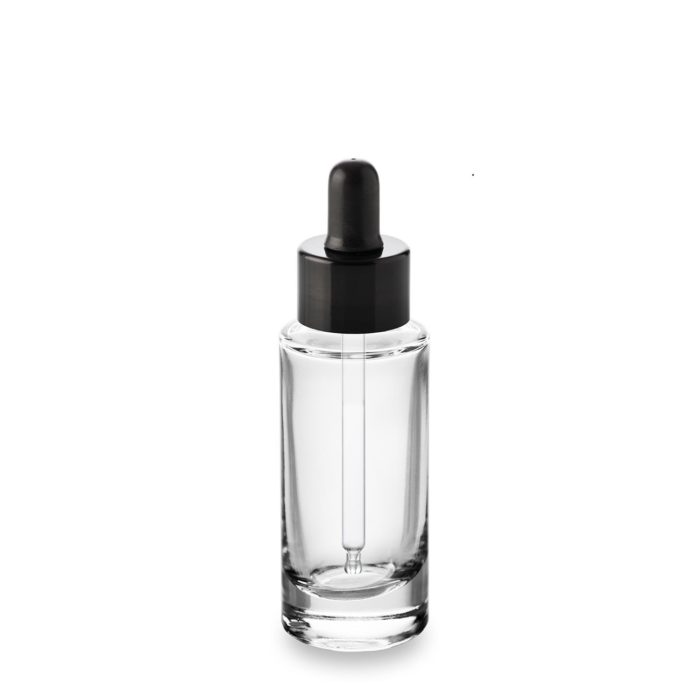 30 ml bottle with GCMI 24/410 ring and black dropper