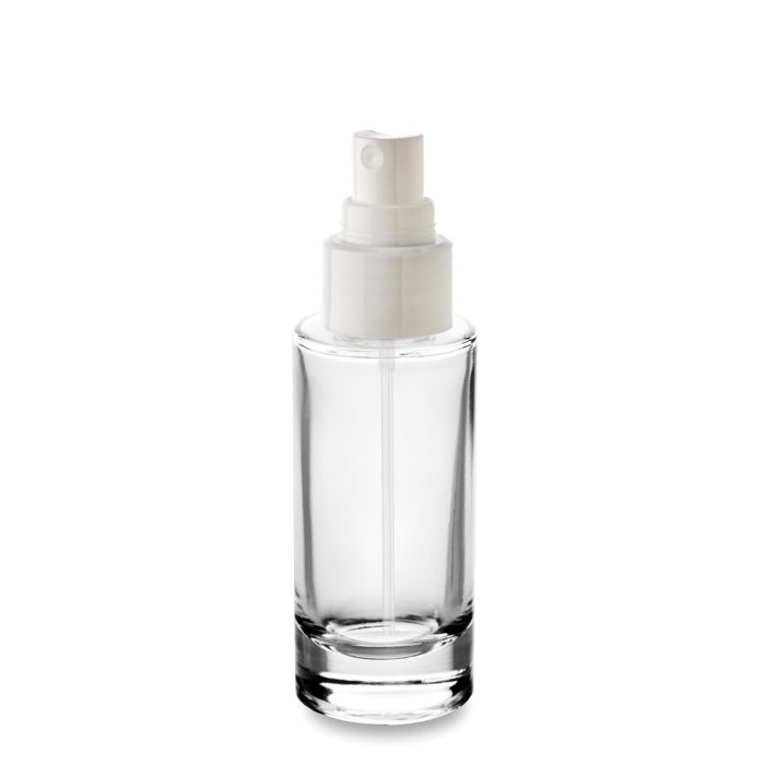 50 ml bottle of GCMI 24/410 ring in recyclable glass with spray pump