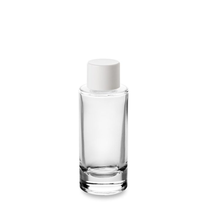 White cap and Atome cosmetic bottle 50 ml