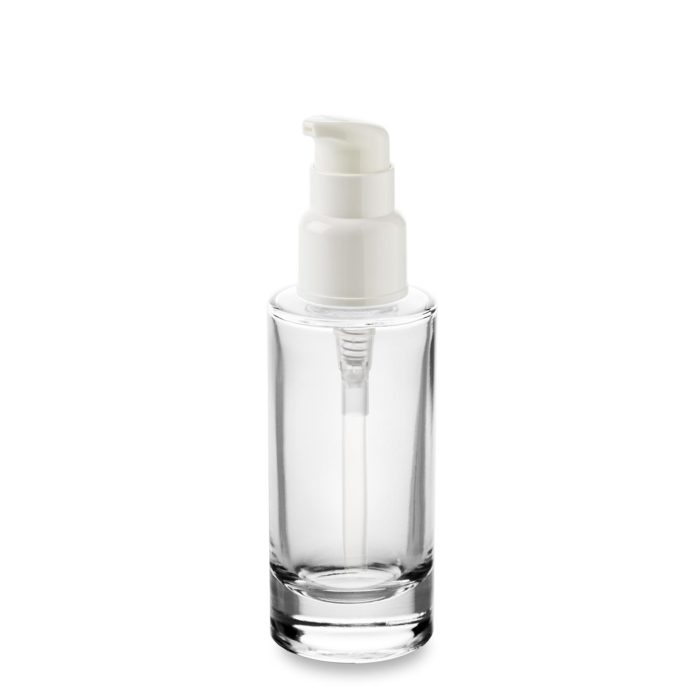 Atome bottle 50 ml glass packaging accommodates a short spout pump