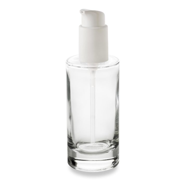 Glass bottle 100 ml ring GCMI 24/410 with pump