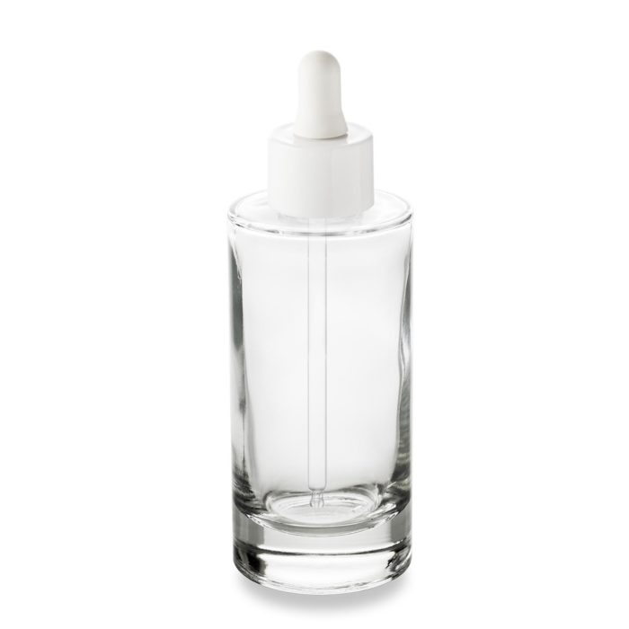 Compte-gouttes blanc ultra précis avec le flacon Atome 100 ml bague GCMI 24/410