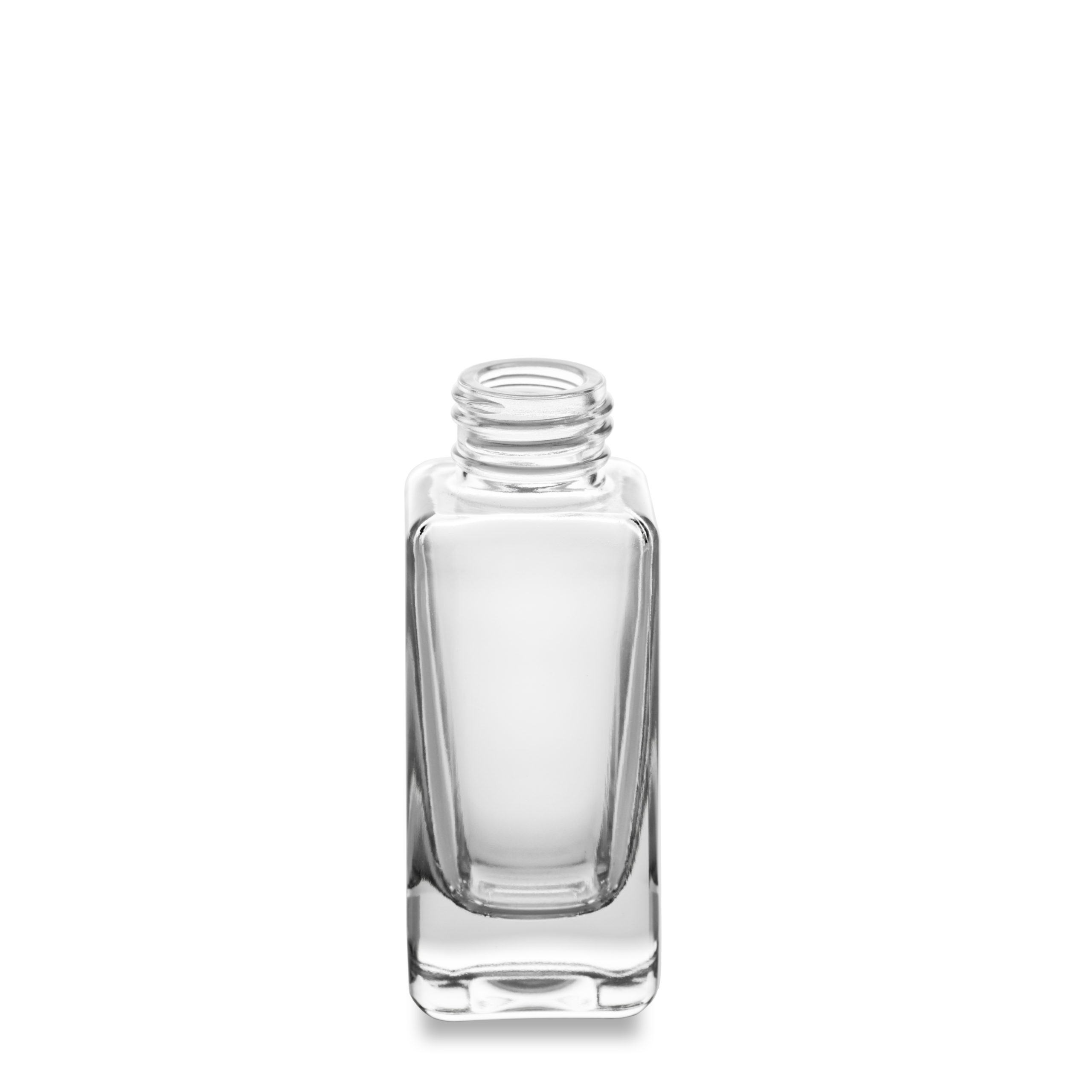With its square base, a 50ml Atome glass bottle 