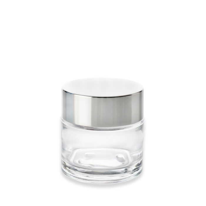 100 ml luxury cosmetic jar with metal lid