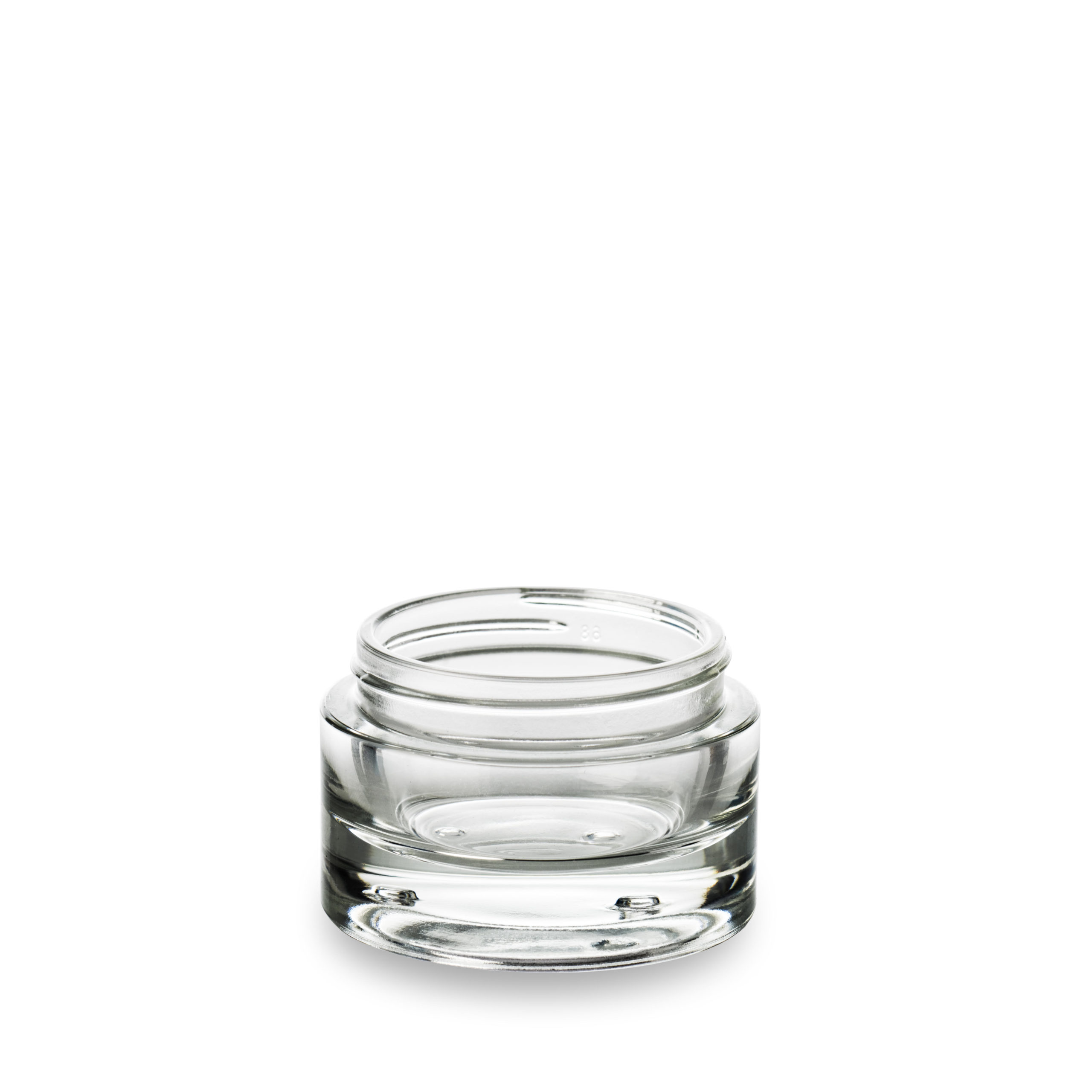 A premium 50 ml glass cosmetic jar