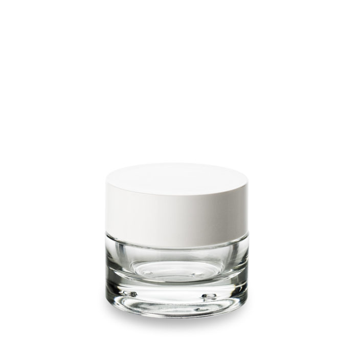 Premium cosmetic jar 50 ml ring 60/400 with white urea lid
