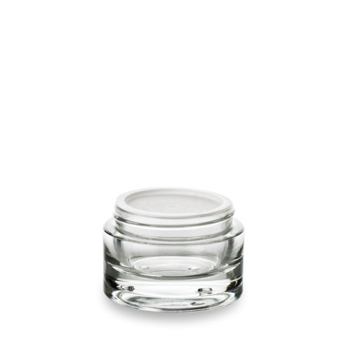 50 ml thick glass jar and its seal without tab