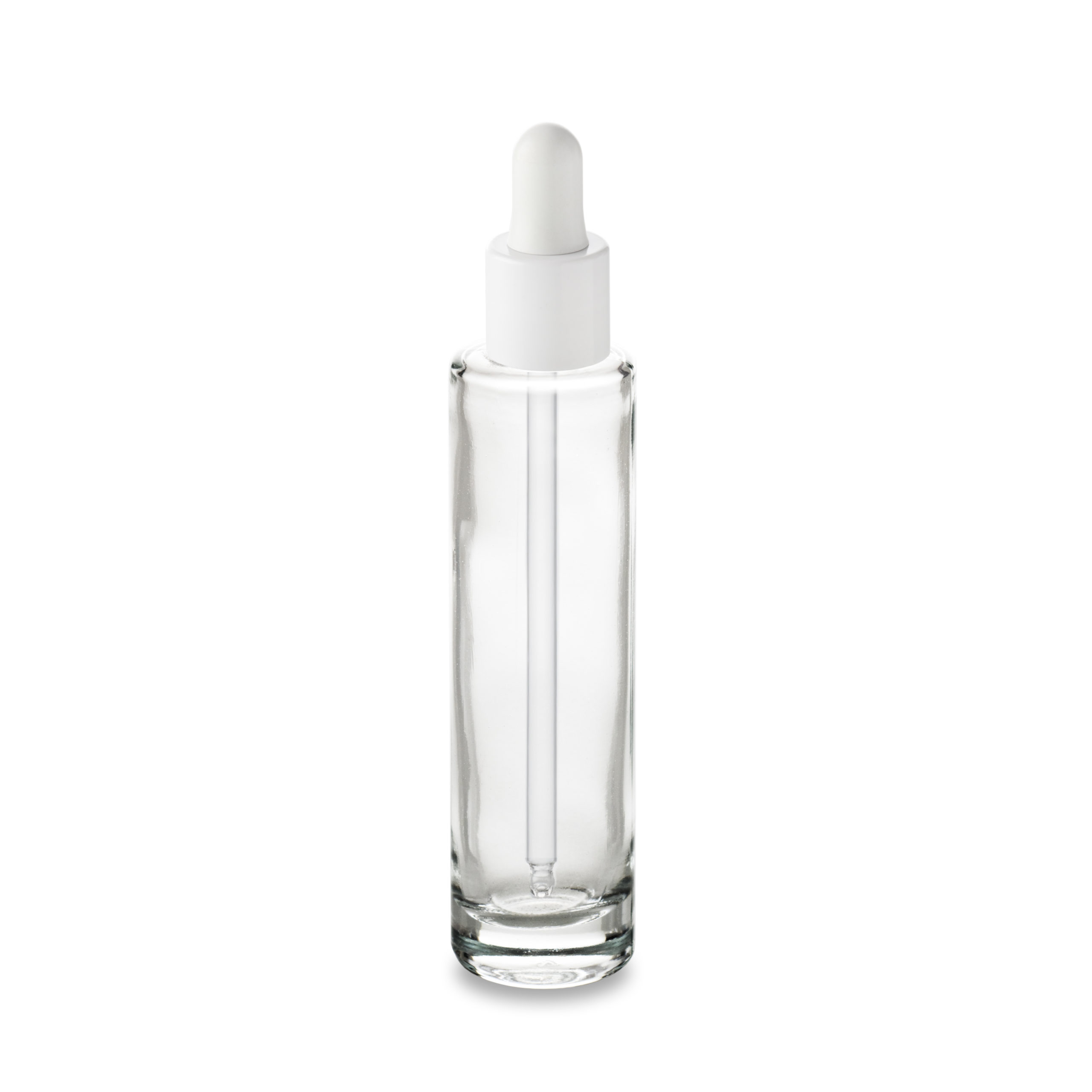 The Comet 50 ml GCMI 18/415 bottle and its white dropper for a small format packaging by Embalforme.
