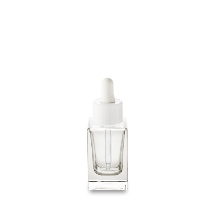 Vénus glass bottle in 30 ml with a large white dropper