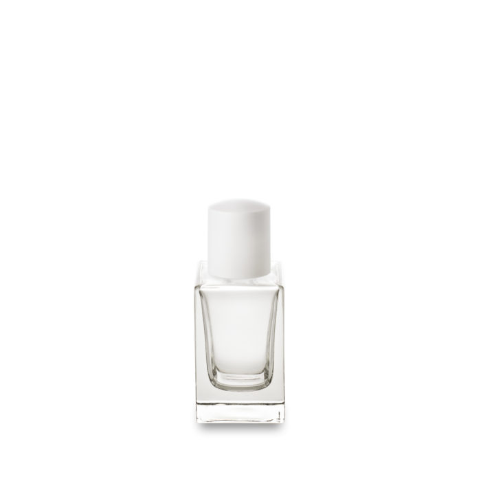 Vénus Glass bottle in 30 ml GCMI 18/415 and its high white cap