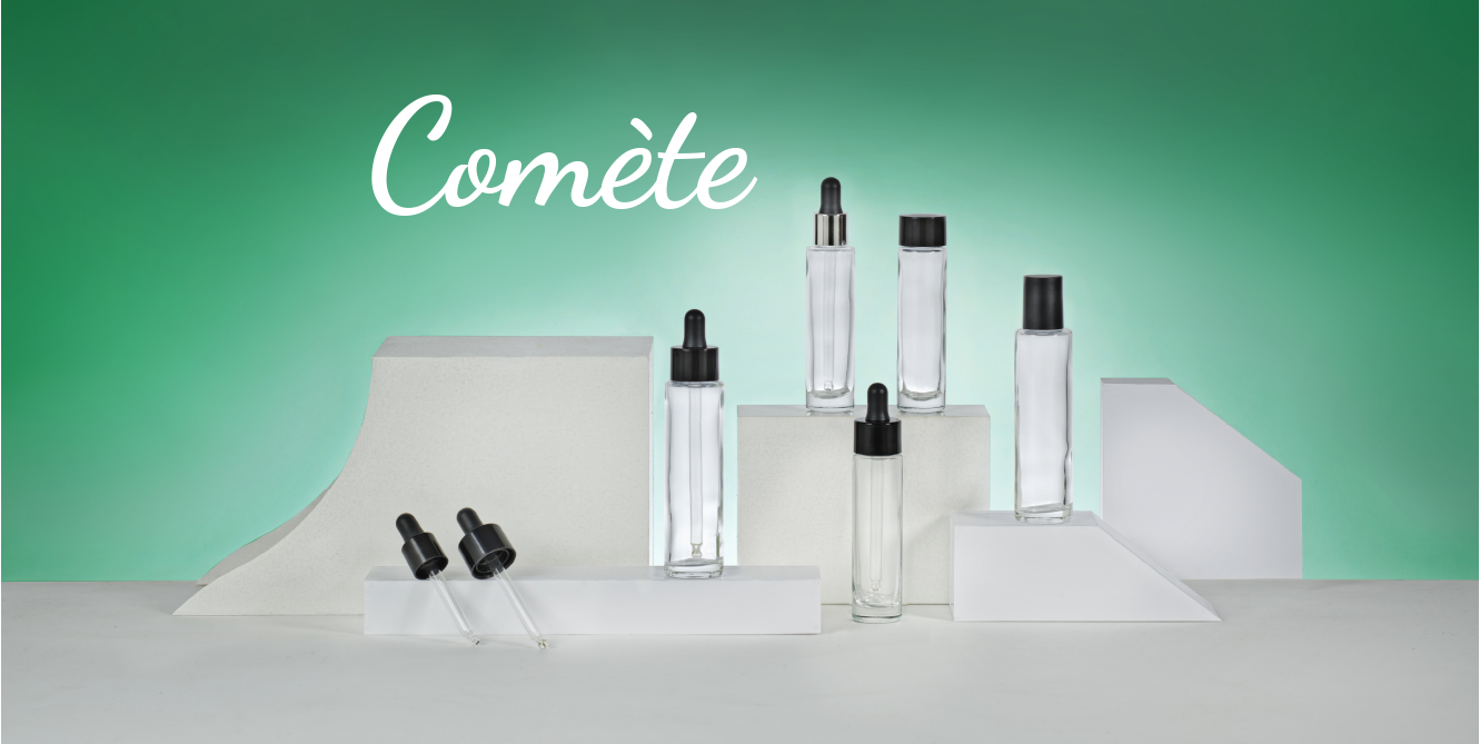 Collection flacons cosmétiques COMETE de EMBALFORME 