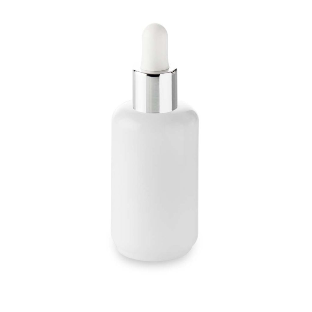 30 ml opal glass cosmetic bottle and metal dropper