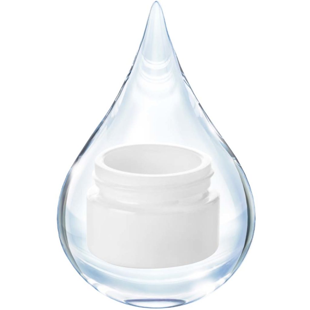 Cosmetic jar opal glass 15 ml, small size, sample