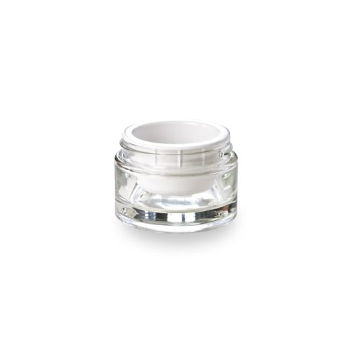 Glass jar and white refill 30 ml eco responsible
