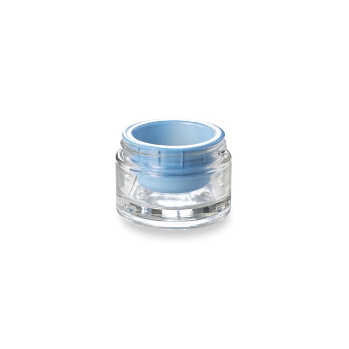 Glass jar and blue refill 30 ml ecological