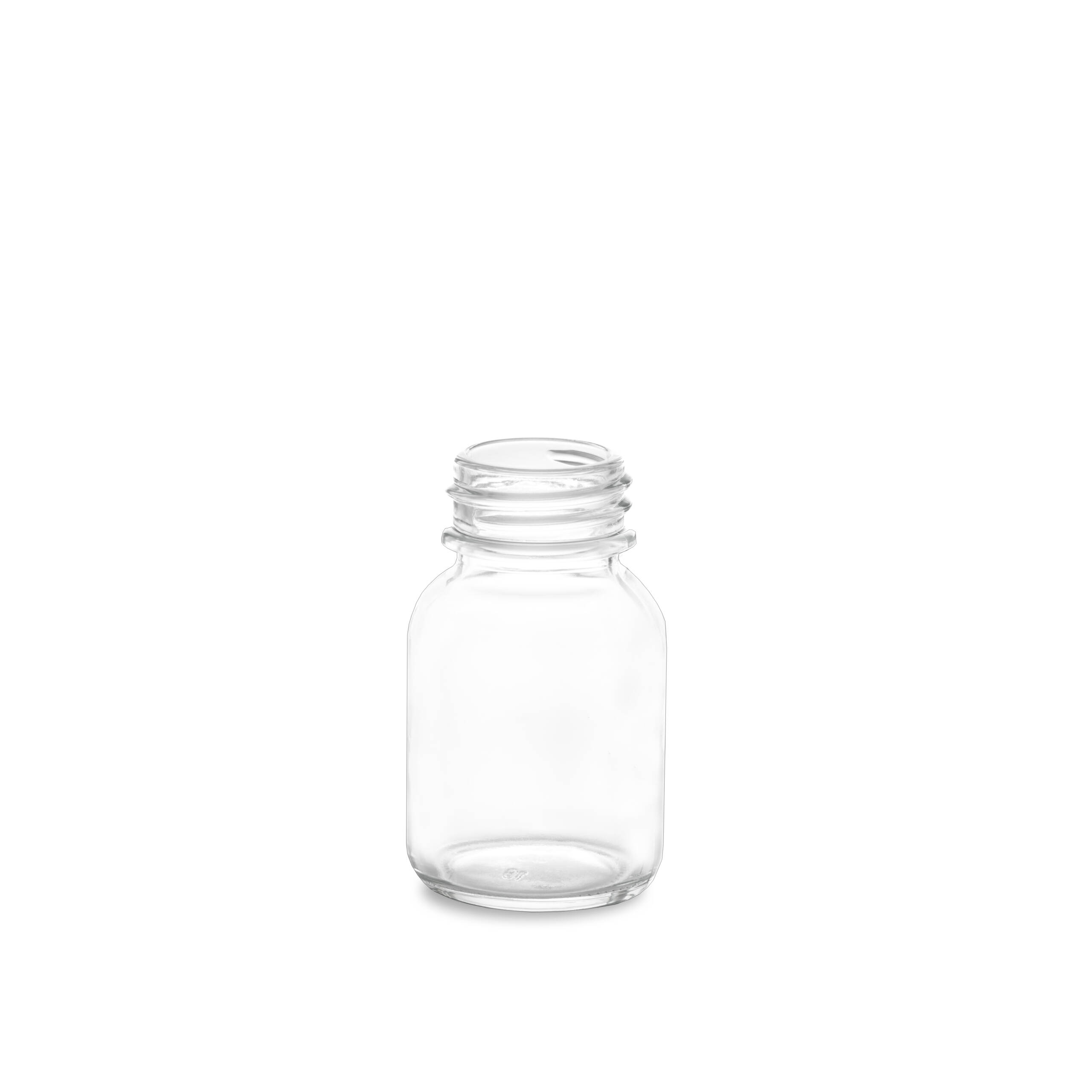 pilulier 50ml en verre transparent PLUTON